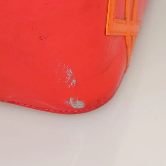 LOUIS VUITTON Monogram Vernis Fluo Houston Hand Bag Orange M91935 Auth 131452 - Picture 5 of 16